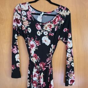 Pinkblush Pink and White Long Sleeve Sheath Dress